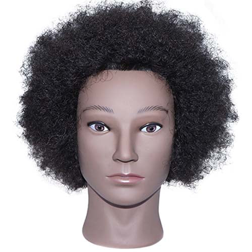 African mannequin head practice hairdressing training head dummy head