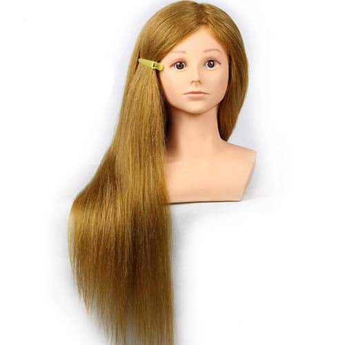 26 Inch 90% Real Hair Training Model Hair Style Practice Dummy Head