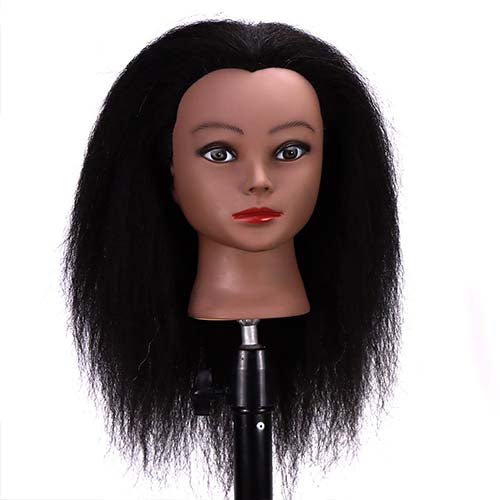 African mannequin head practice hairdressing training head dummy head