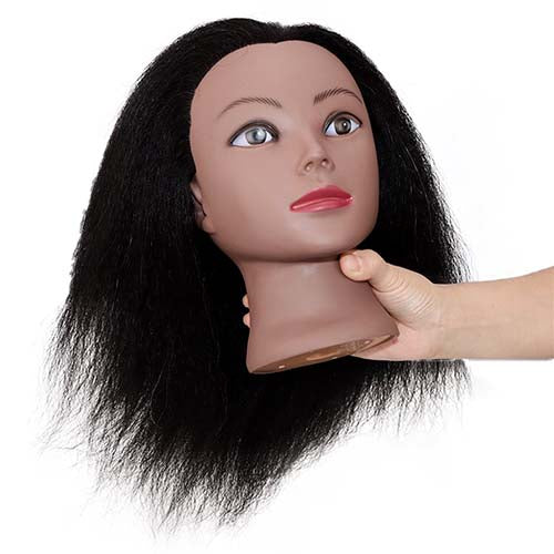 African mannequin head practice hairdressing training head dummy head