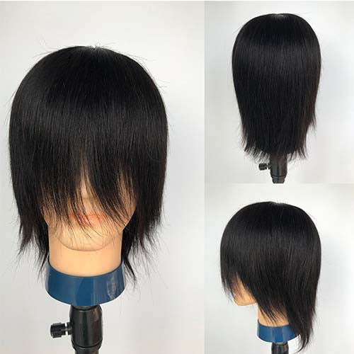 Male mannequin head 12 inch training head 100% human hair hairdressing head
