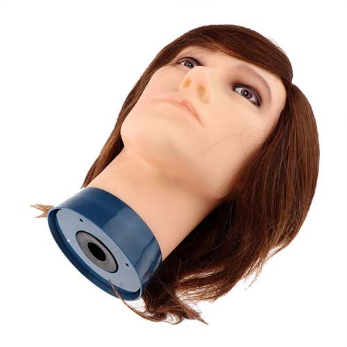Male mannequin head 12 inch training head 100% human hair hairdressing head