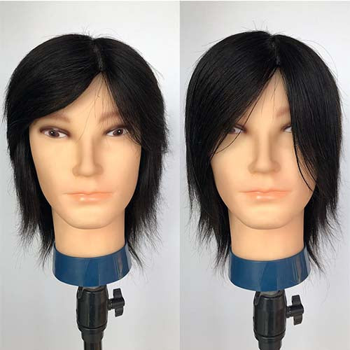 Male mannequin head 12 inch training head 100% human hair hairdressing head