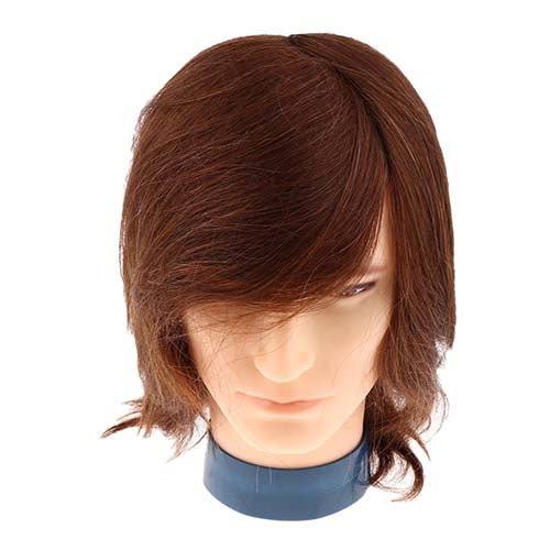 Male mannequin head 12 inch training head 100% human hair hairdressing head