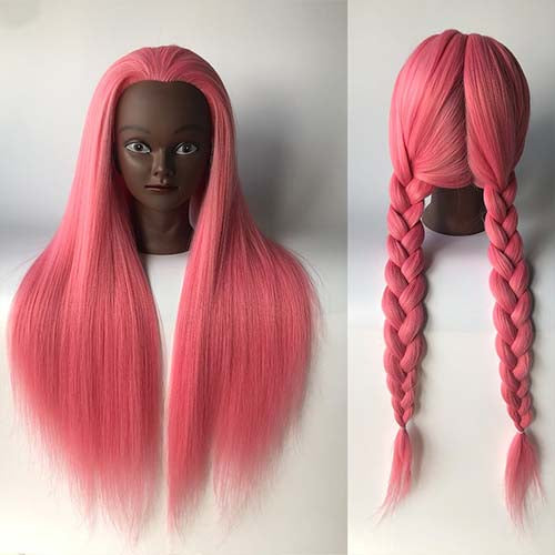 Hairdresser 70cm hair synthetic mannequin head styling training head