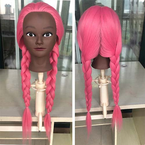 Hairdresser 70cm hair synthetic mannequin head styling training head