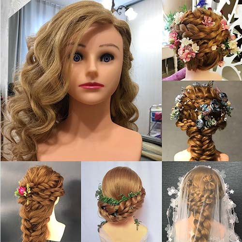 70cm color mannequin head training head with shoulder head model