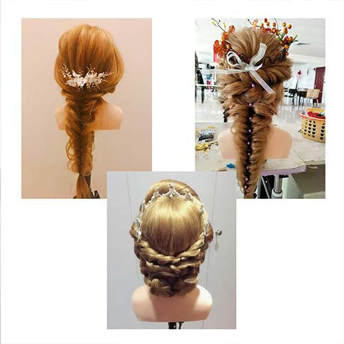 70cm color mannequin head training head with shoulder head model