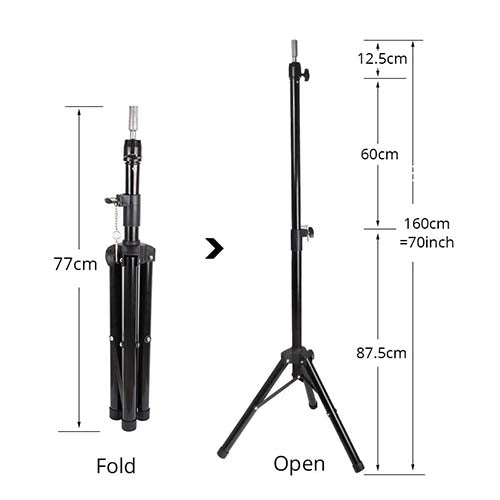 155cm Adjustable Stand Mannequin Head Hairdressing Training Head Stand