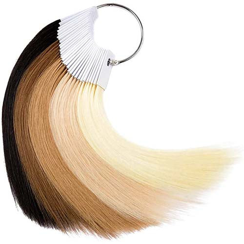 30pcs hair dye ring set human hair color card swatches hairdresser