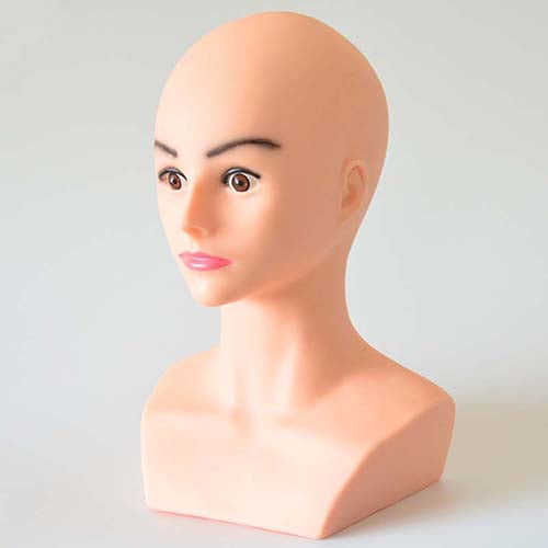 Bald mannequin head with shoulders display mannequin head model
