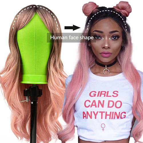 Canvas block head mannequin head with stand color cloth head model