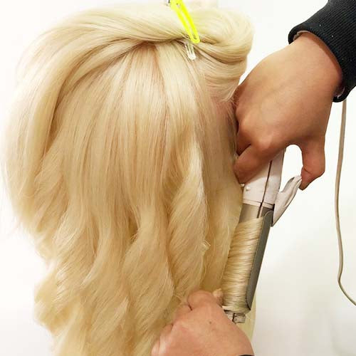 Female mannequin head 50cm long 85% real hair training head hairdressing head model