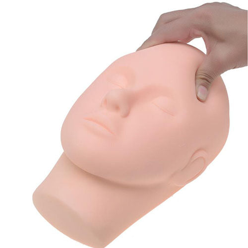 Training mannequin flat head practice soft silicone training head mannequin