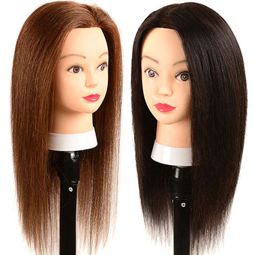 Mannequin head 100% real hair hairdresser training head modeling dummy head