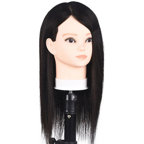 Mannequin head 100% real hair hairdresser training head modeling dummy head