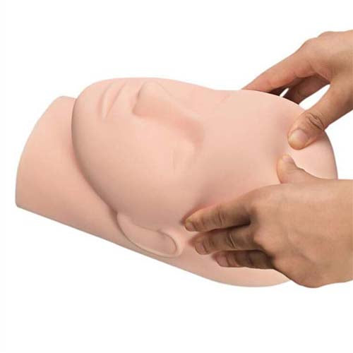 Training mannequin flat head practice soft silicone training head mannequin