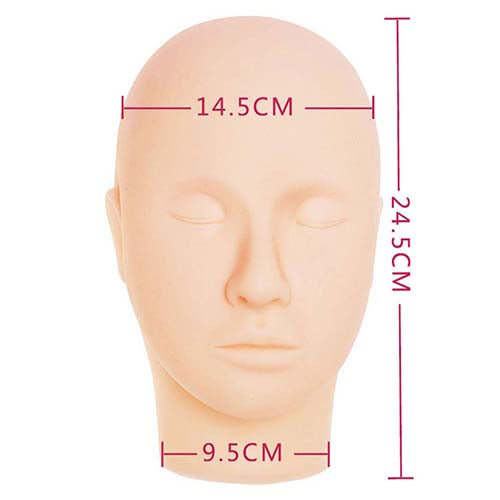 Training mannequin flat head practice soft silicone training head mannequin