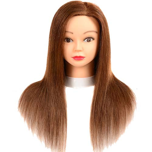 Mannequin head 100% real hair hairdresser training head modeling dummy head