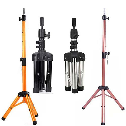 70cm adjustable mannequin head tripod training head model stand