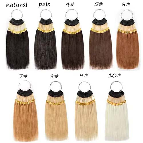 30pcs hair dye ring set human hair color card swatches hairdresser