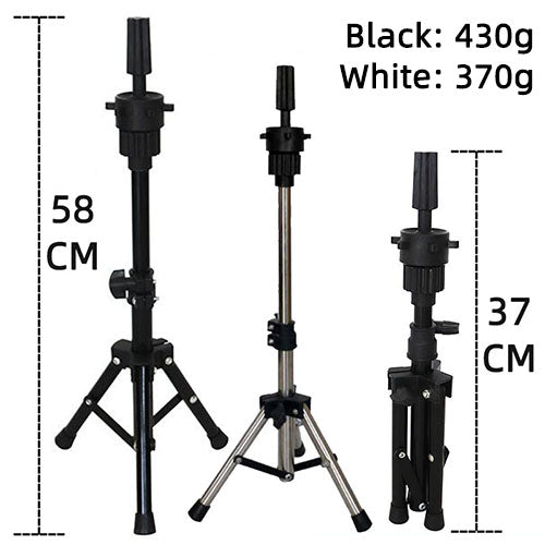 58cm adjustable mannequin head tripod training head model stand