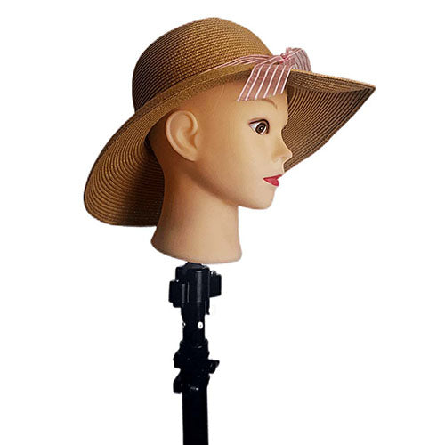 Hairless female mannequin head for wig stands and hat displays
