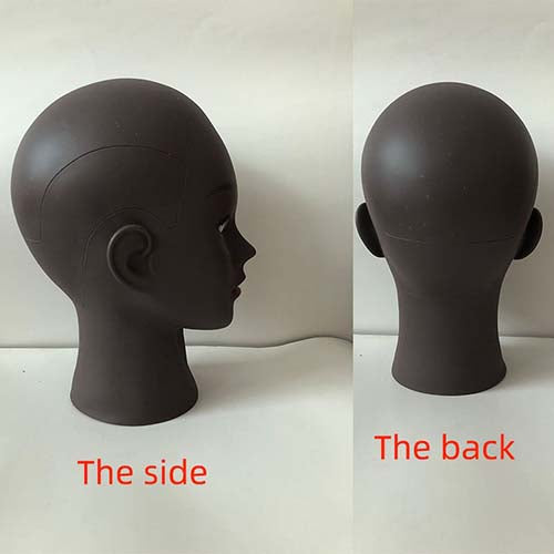 Women's bald mannequin head practice african training mannequin head