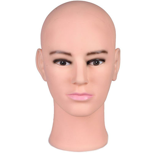 60CM 23.7” Male Mannequin Head Training Head For Wig Making Hat Display Cosmetology Manikin Head for Makeup Practice With Tripod